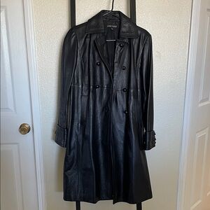 Anne Klein Elegant Black Trench Coat